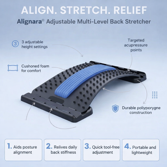 Alignara® Adjustable Multi-Level Back Stretcher