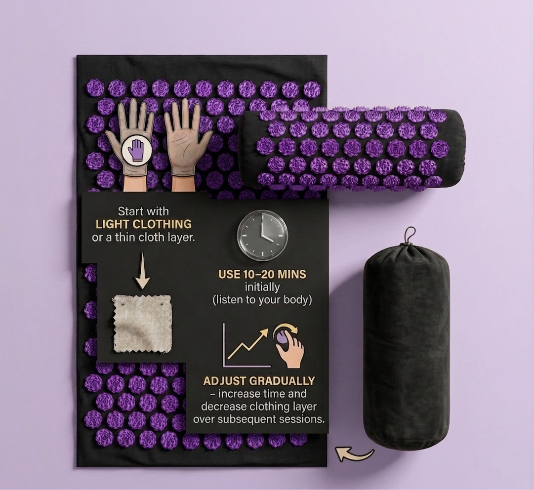 Alignara Acupressure Mat & Pillow Set