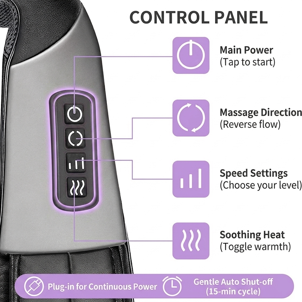Alignara Deep-Tissue Shiatsu Neck & Back Massager